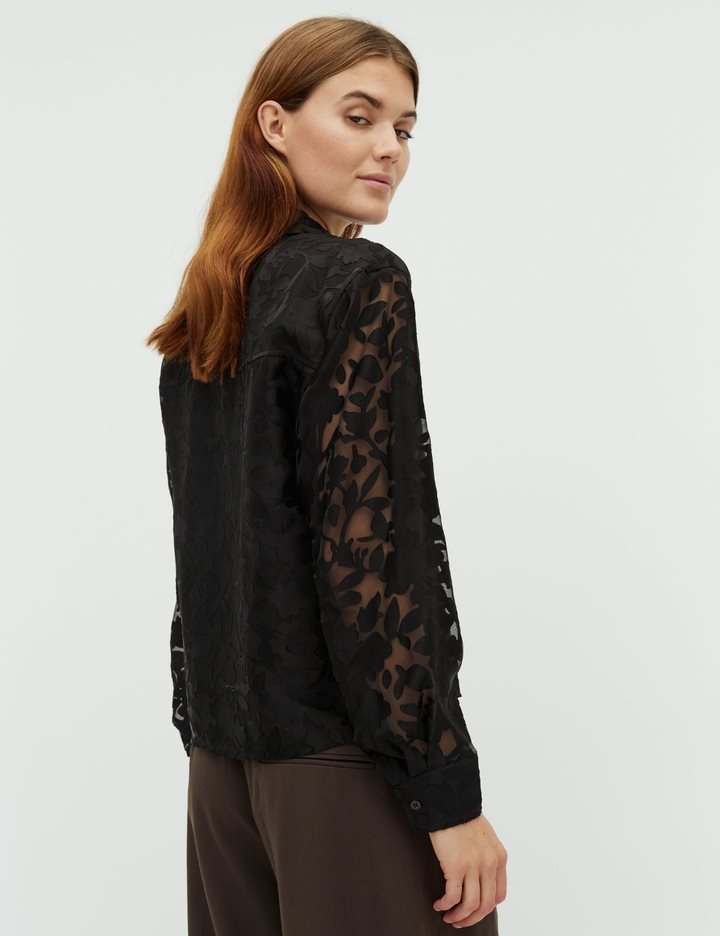 MbyM Nira Black Lace Shirt