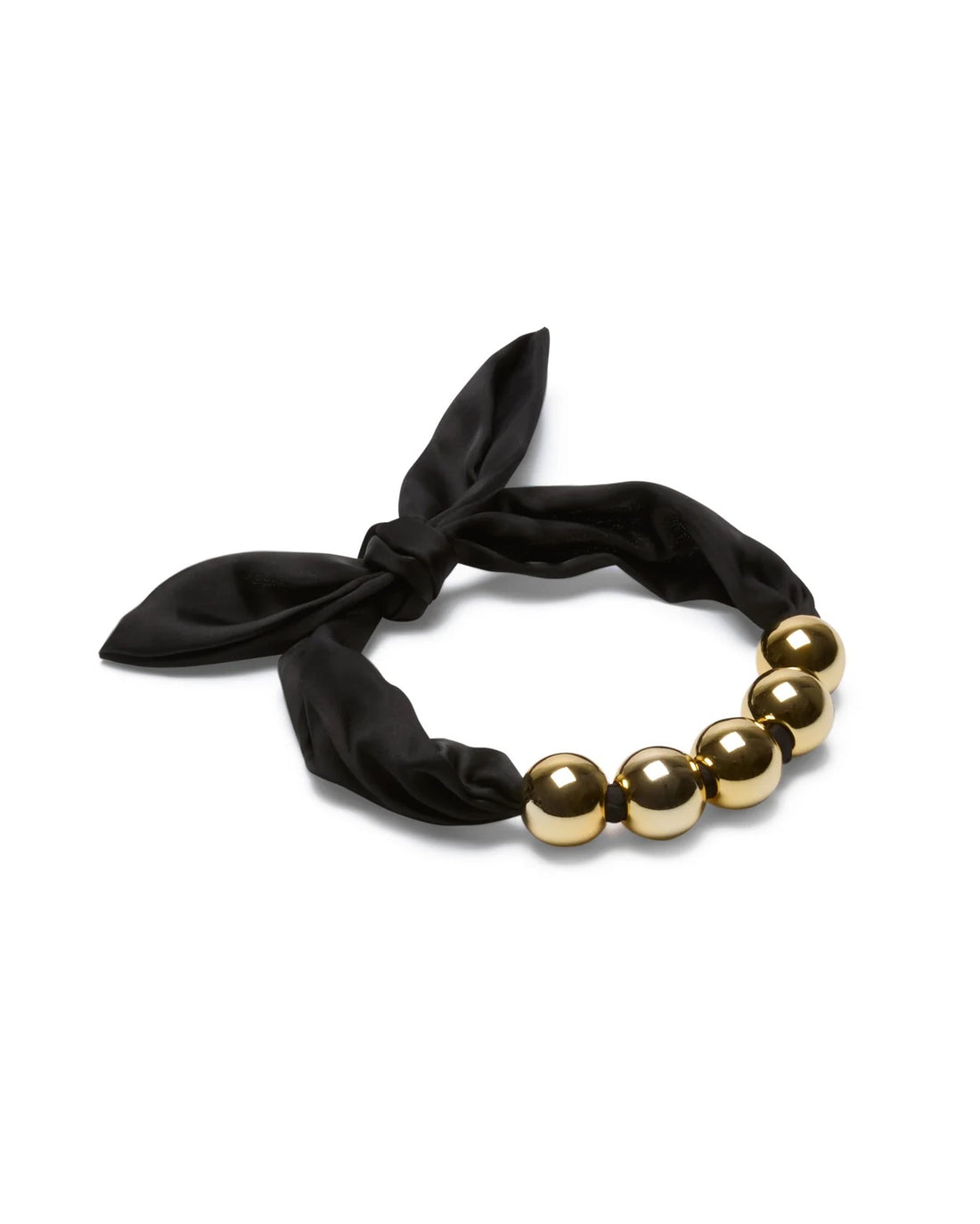Herne Gold Ball &amp; Satin Necklace
