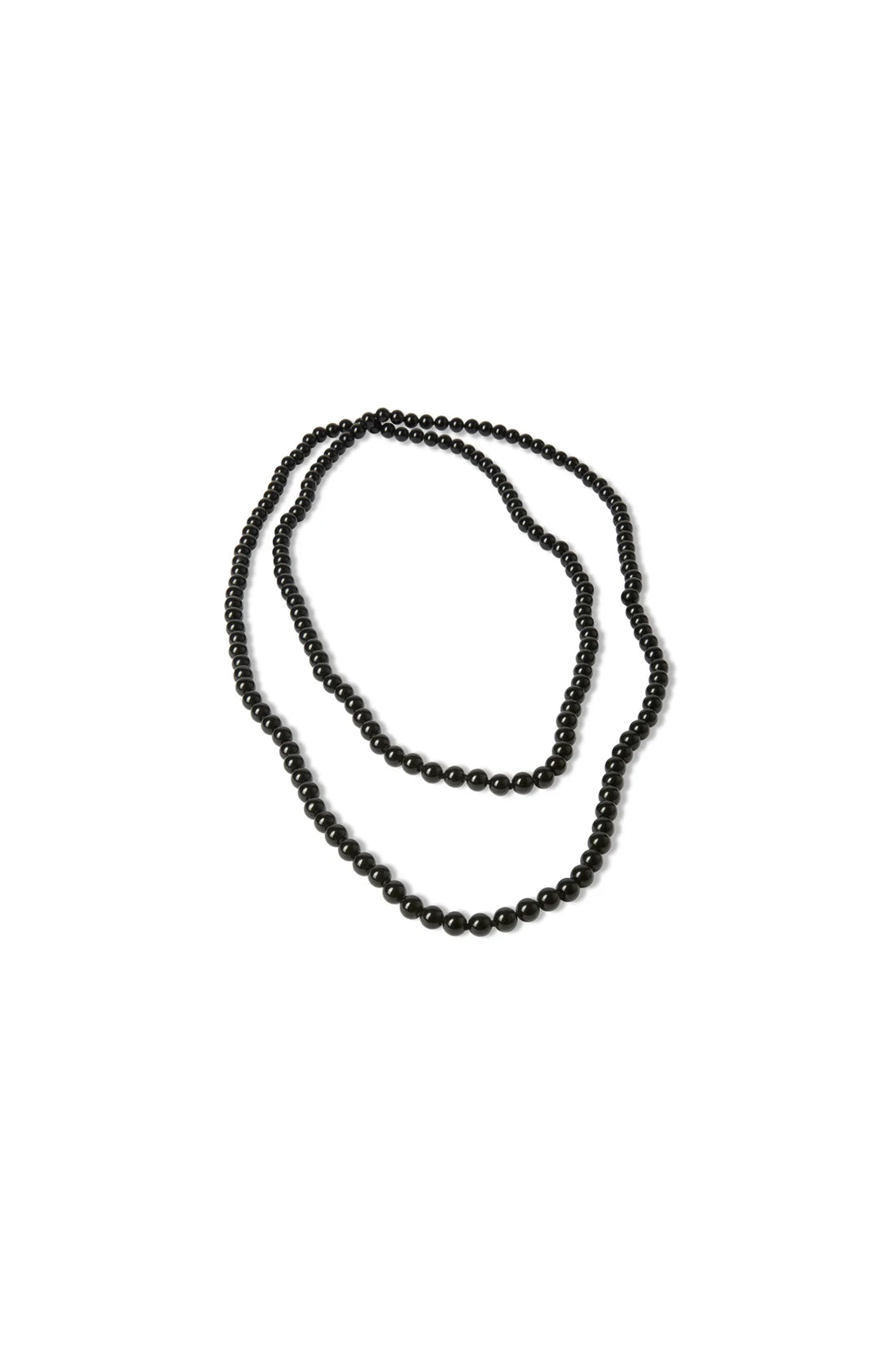 Black Glass Bead Necklace