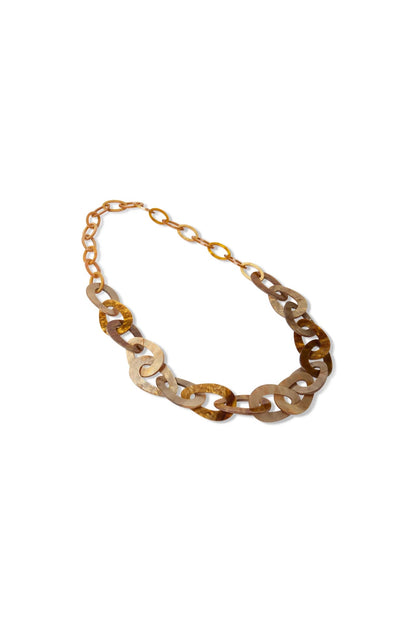 Bourne Links Necklace in Tortoise Shell