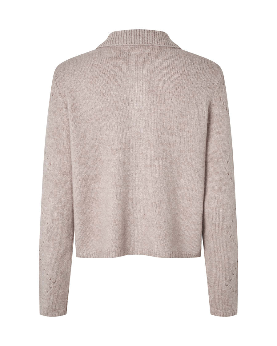 MbyM Regal Pallioma Knitted Cardigan in Light Beige