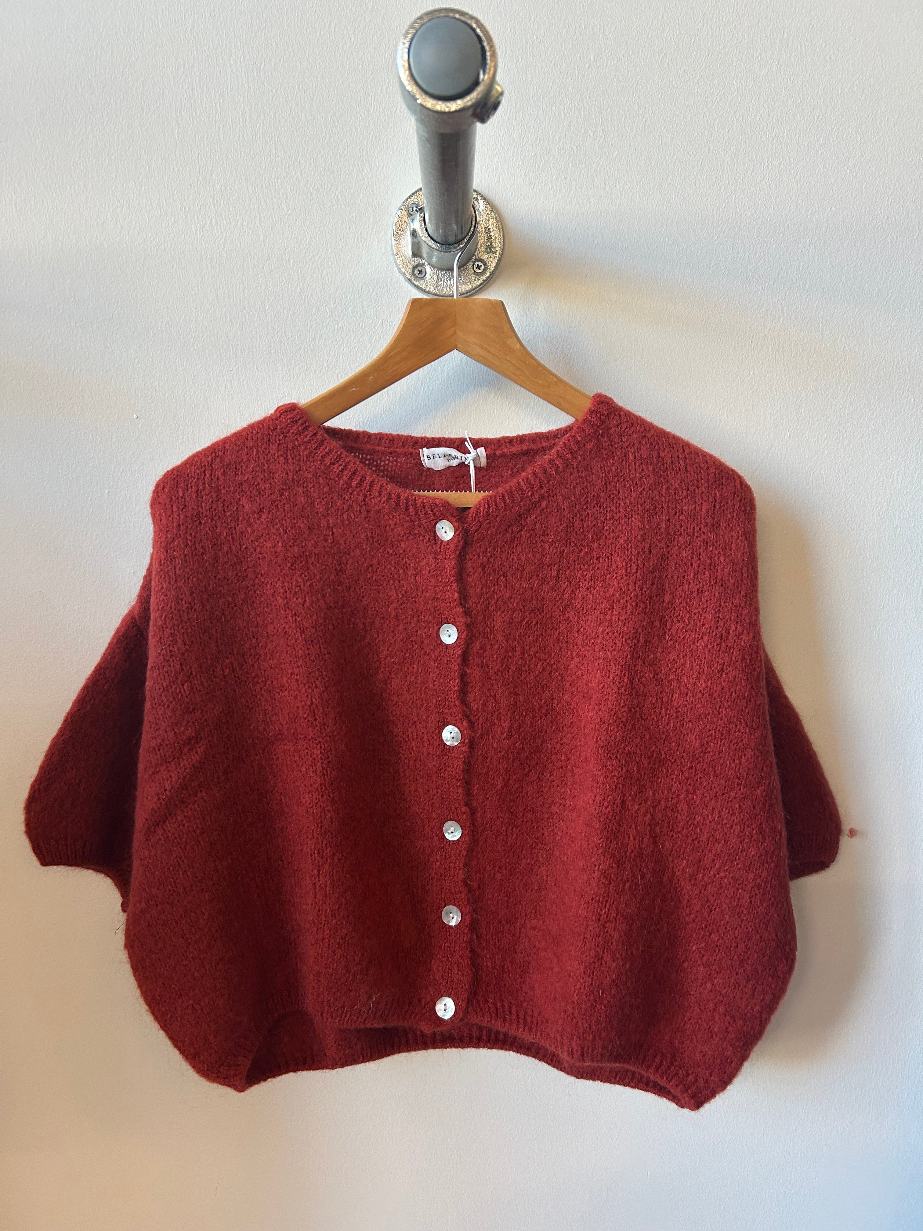 Tilly Mohair Cardigan in Rust (ONE SIZE)