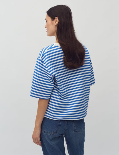 MbyM Betsy Top in Sapphire Stripe