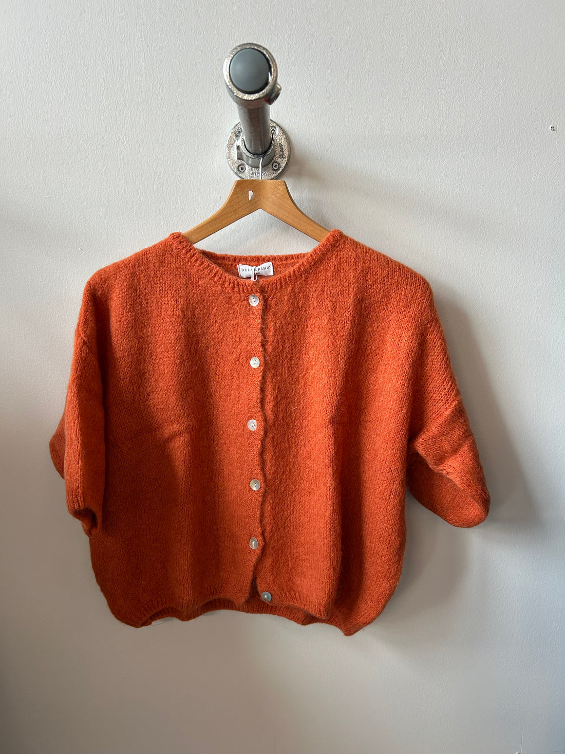 Tilly Mohair Cardigan in Burnt Orange (ONE SIZE)