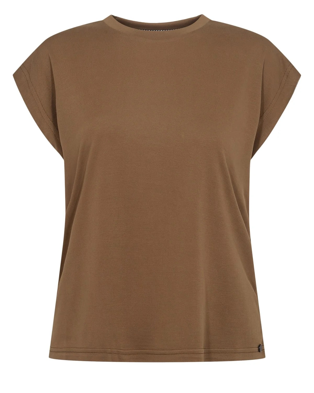 Numph Nulizy Cap Sleeve Top in Kangaroo