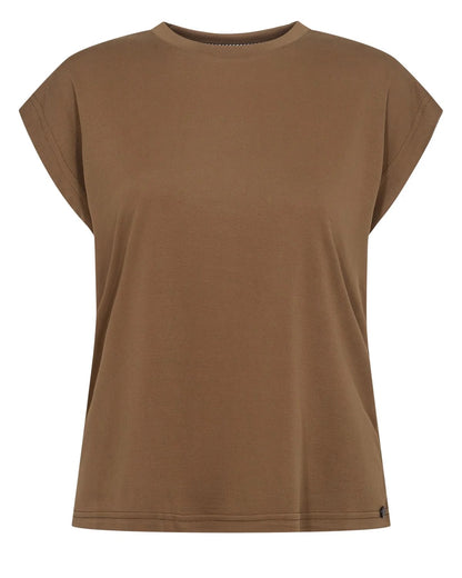 Numph Nulizy Cap Sleeve Top in Kangaroo