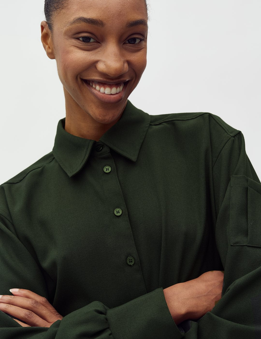 Mbym Morella Cammia Shirt in Dark Green