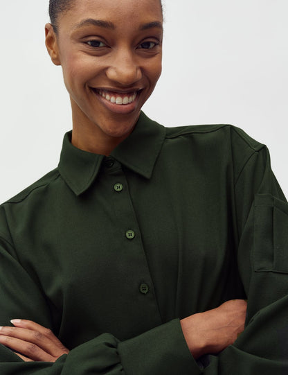 Mbym Morella Cammia Shirt in Dark Green
