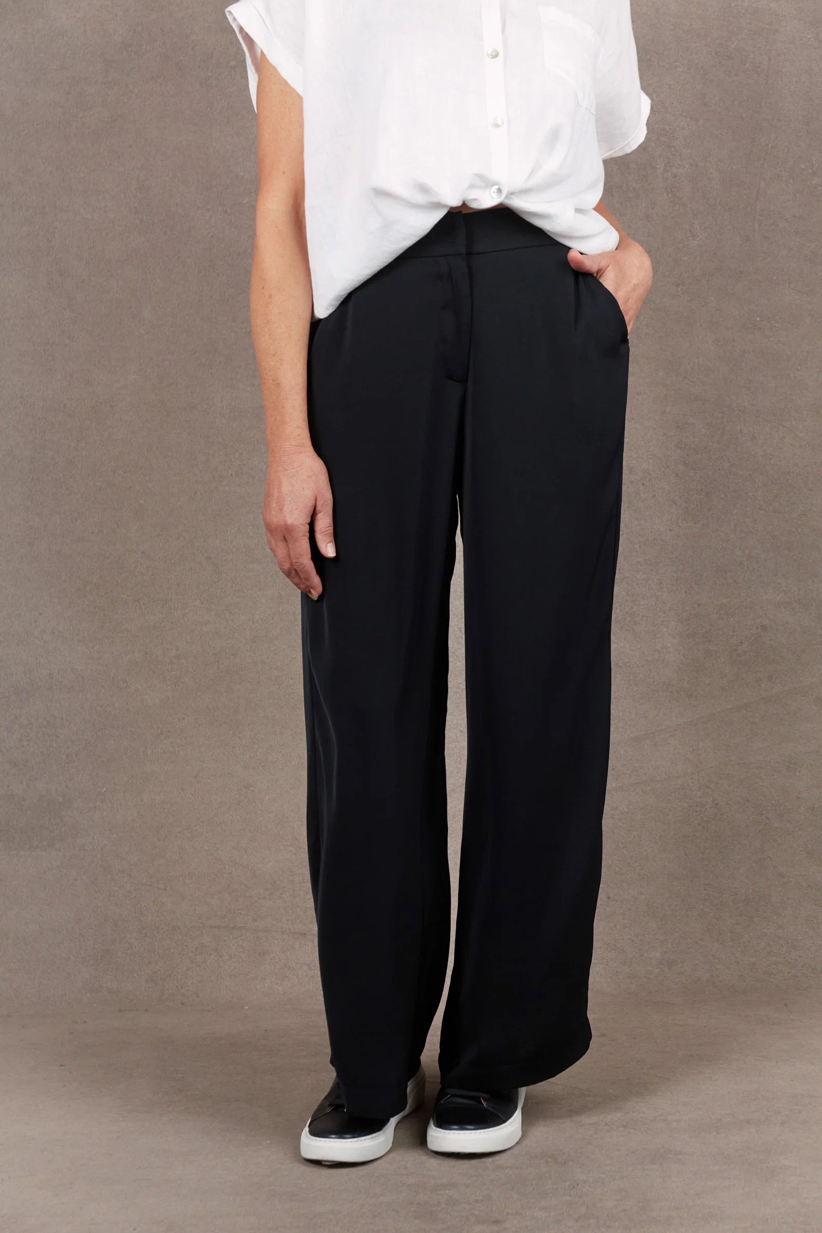 Eb &amp; Ive Mayan Wide Leg Trouser in Ebony