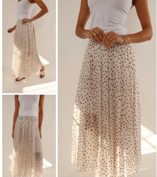 Polka Dot Tencel Skirt (One Size)