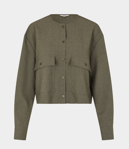 Mbym Caprese Lican Jacket in Deep Green