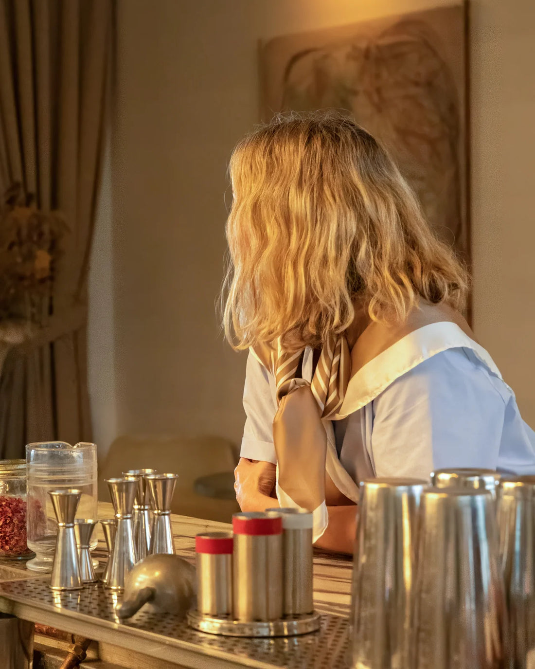 Olivia Scarf - Beige &amp; Cream