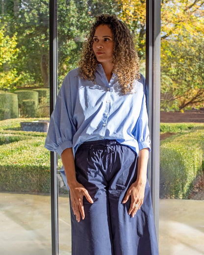 Poppy Batwing Blue Shirt (ONE SIZE)