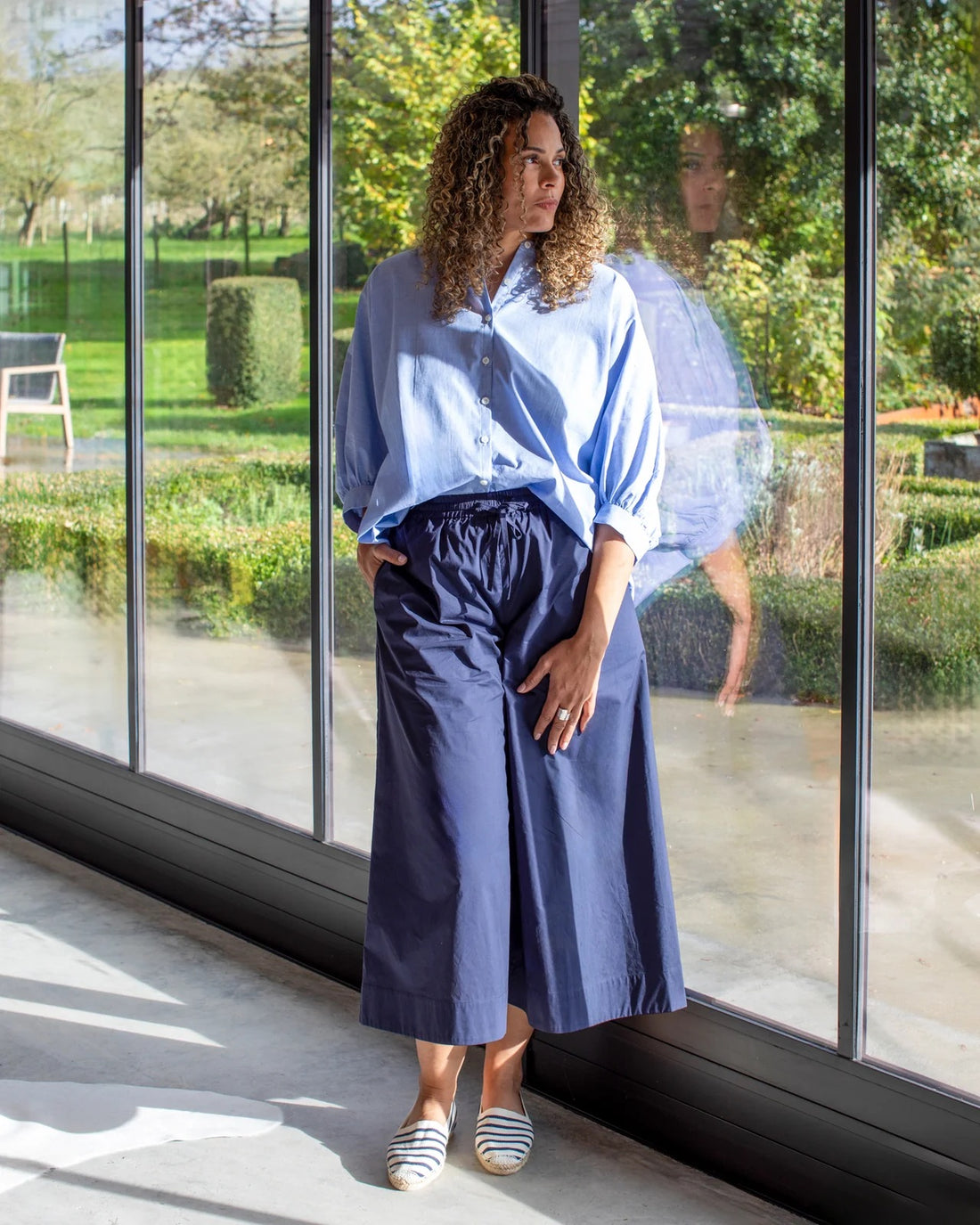 Poppy Batwing Blue Shirt (ONE SIZE)