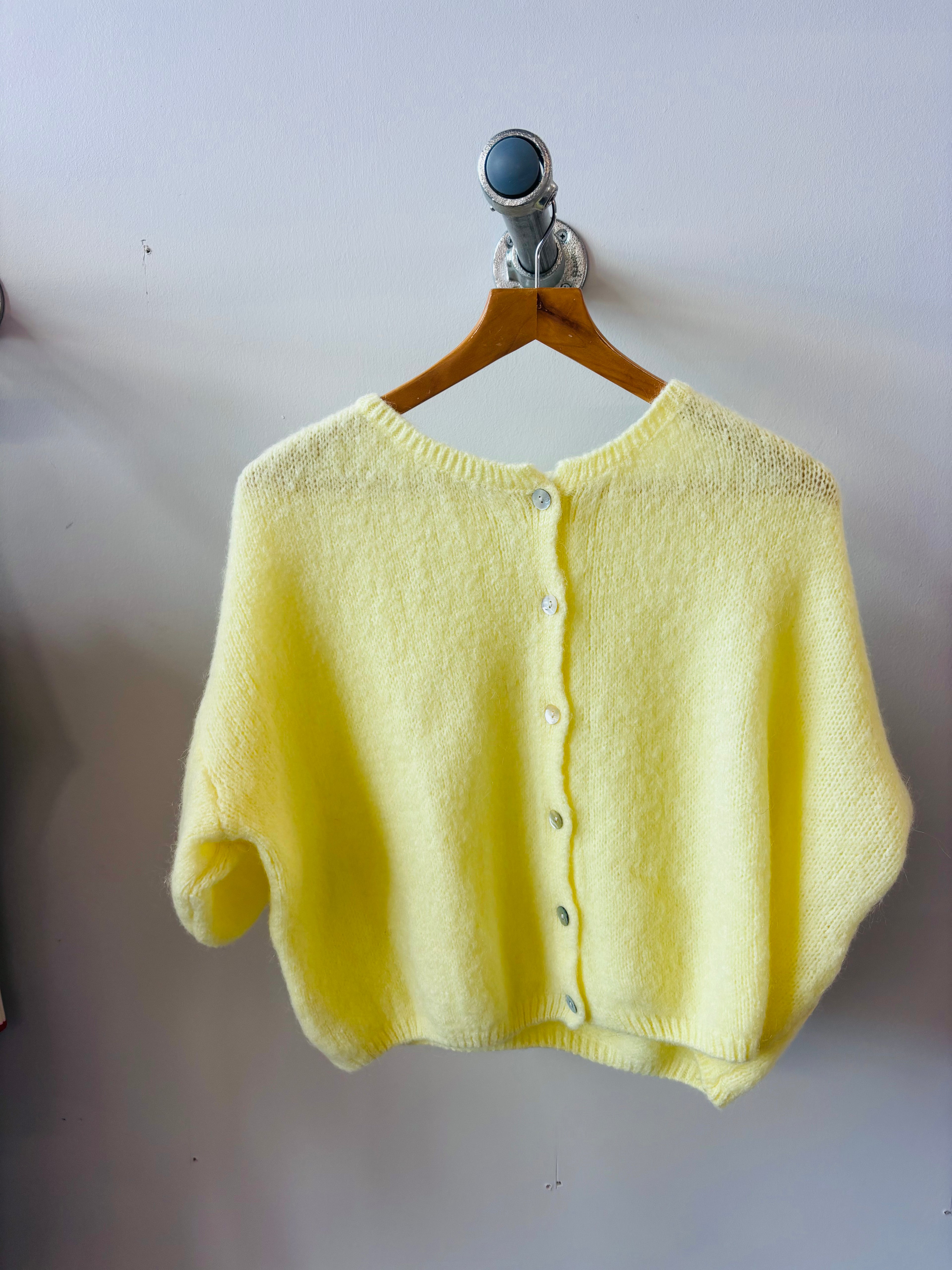 Tilly Mohair Cardigan in Lemon (ONE SIZE)