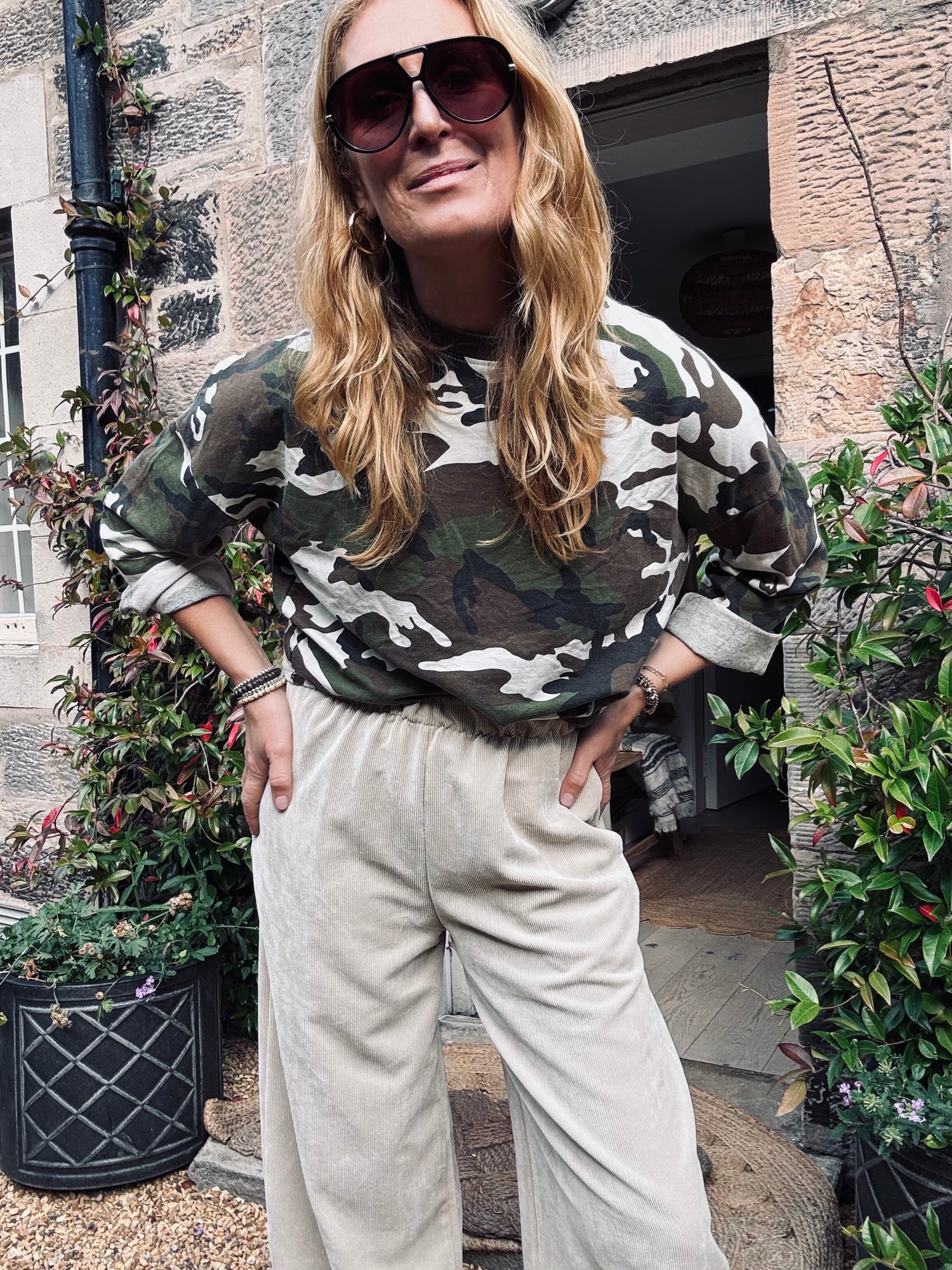 Camo long sleeve top (one size)