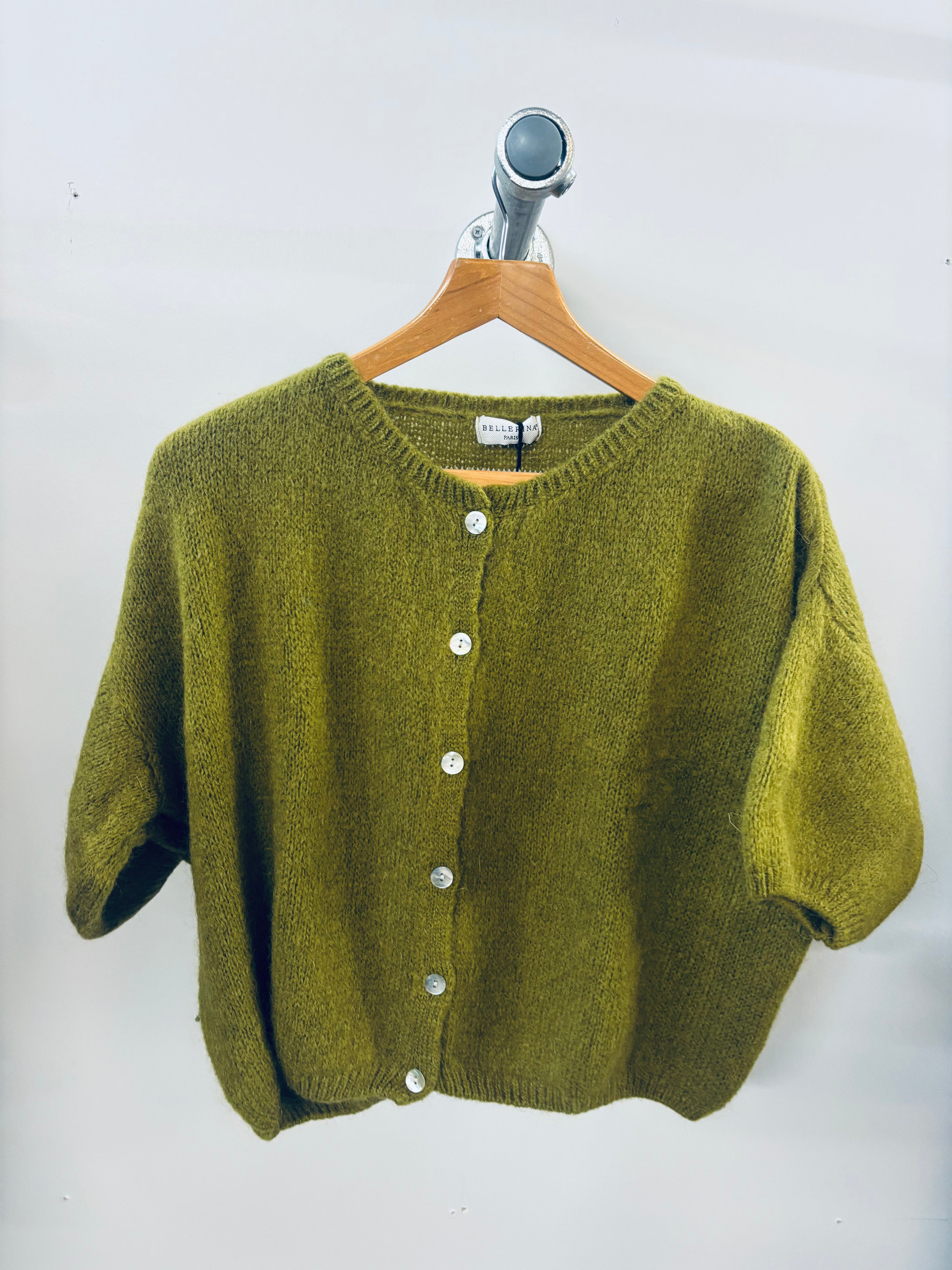 Tilly Mohair Cardigan in Moss (ONE SIZE)