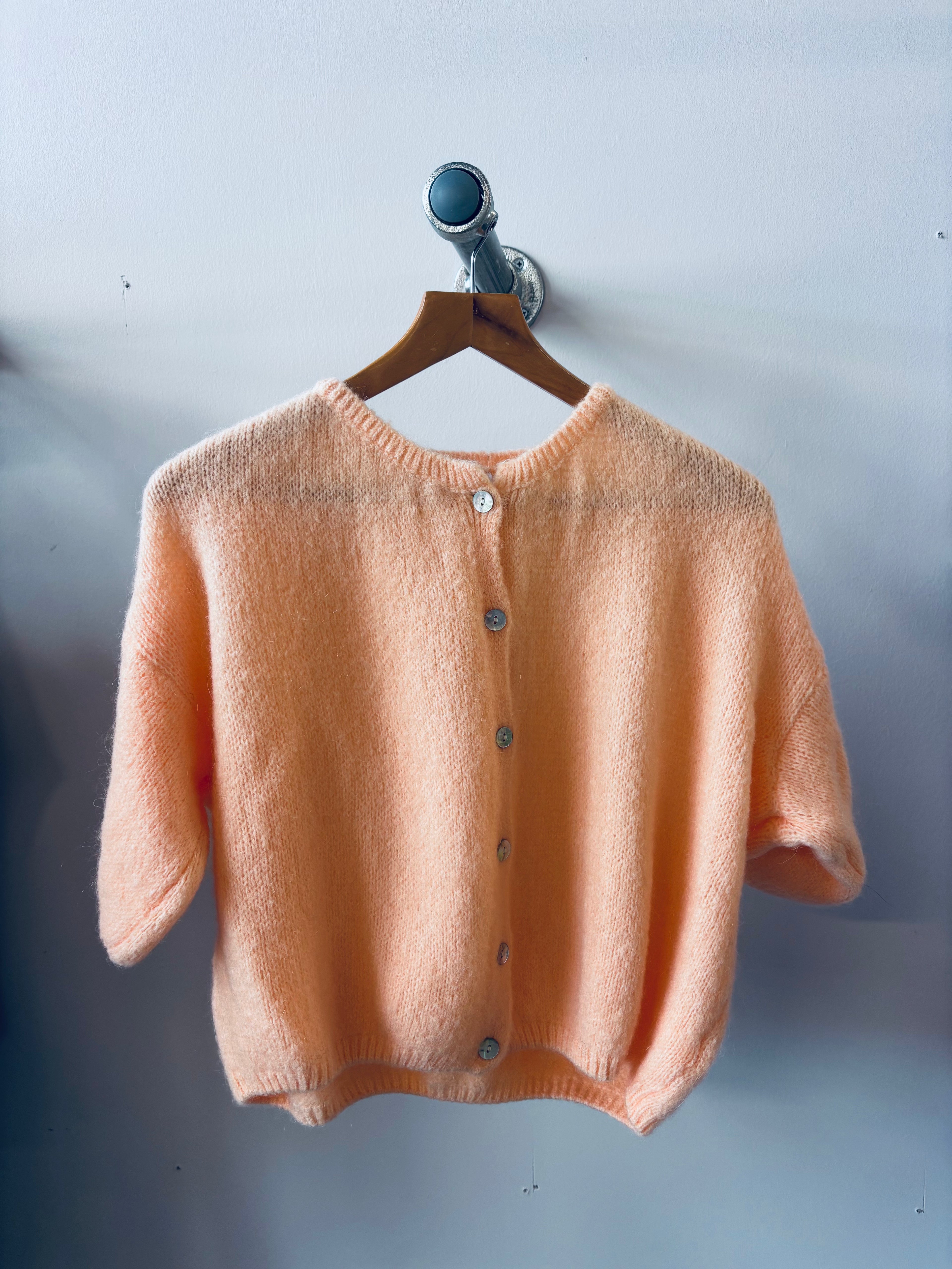 Tilly Mohair Cardigan in Apricot (ONE SIZE)