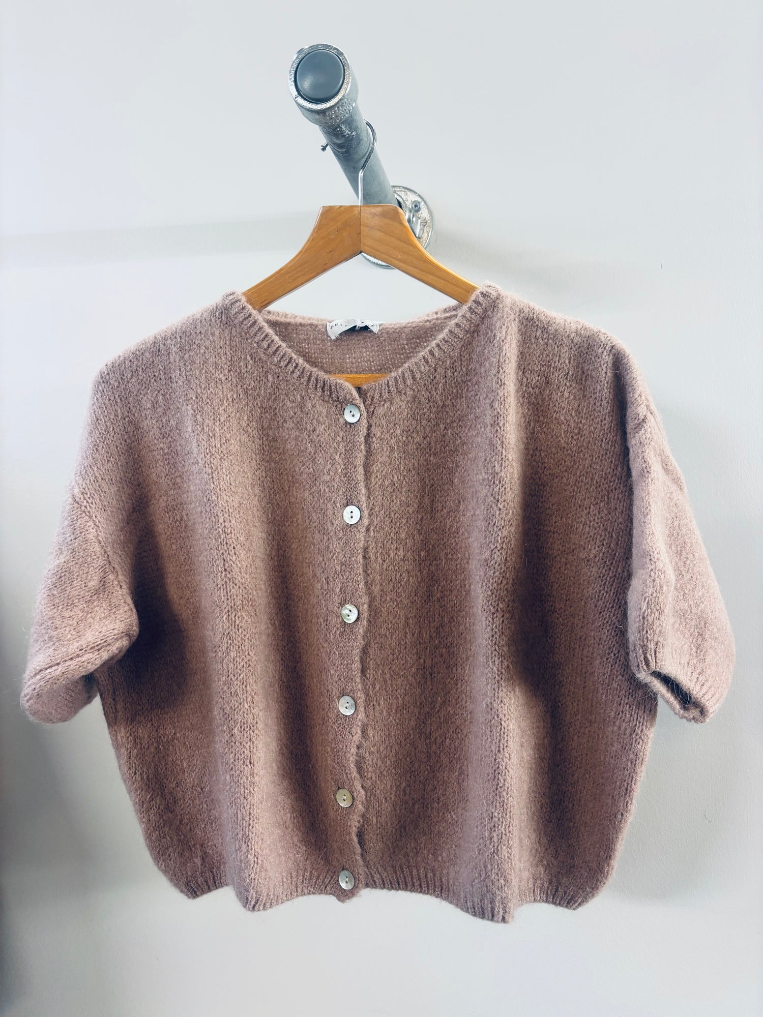 Tilly Mohair Cardigan in Mink (ONE SIZE)