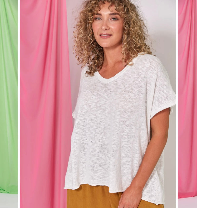 Eb&amp;ive Jovial Top in Blanc