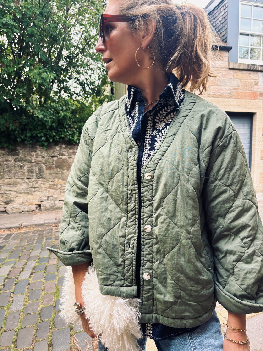 Harper Green Padded Jacket (ONE SIZE)