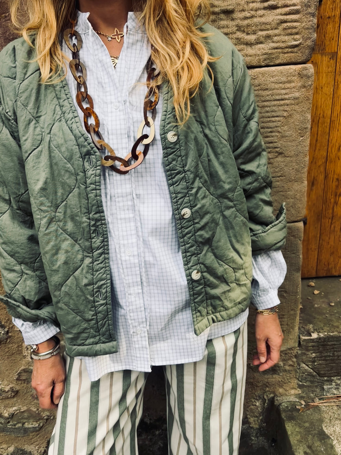 Harper Green Padded Jacket (ONE SIZE)