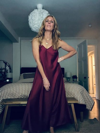 Slip Dress in Burgandy