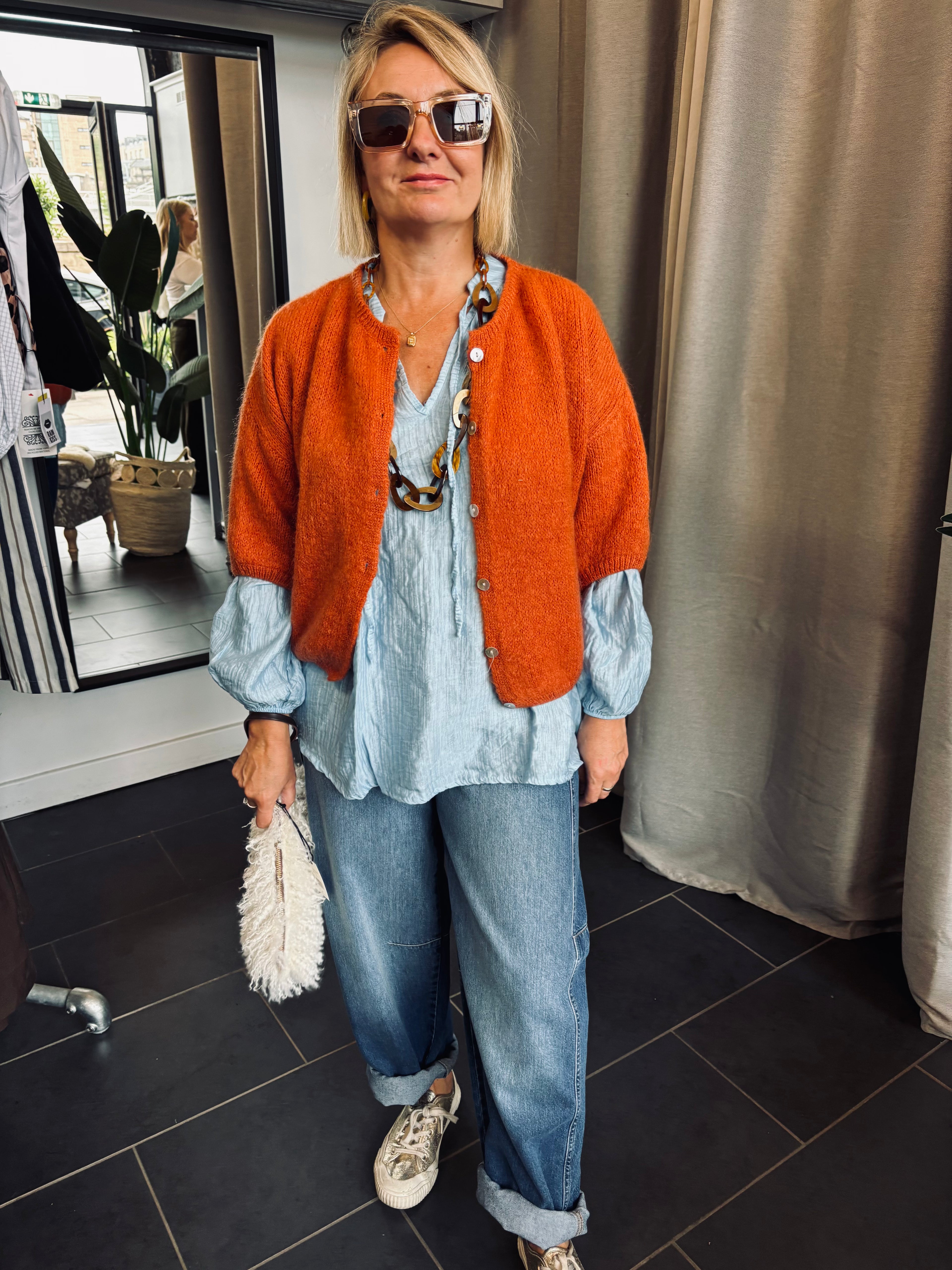 Deppa Blouse in Skyline Blue (ONE SIZE)