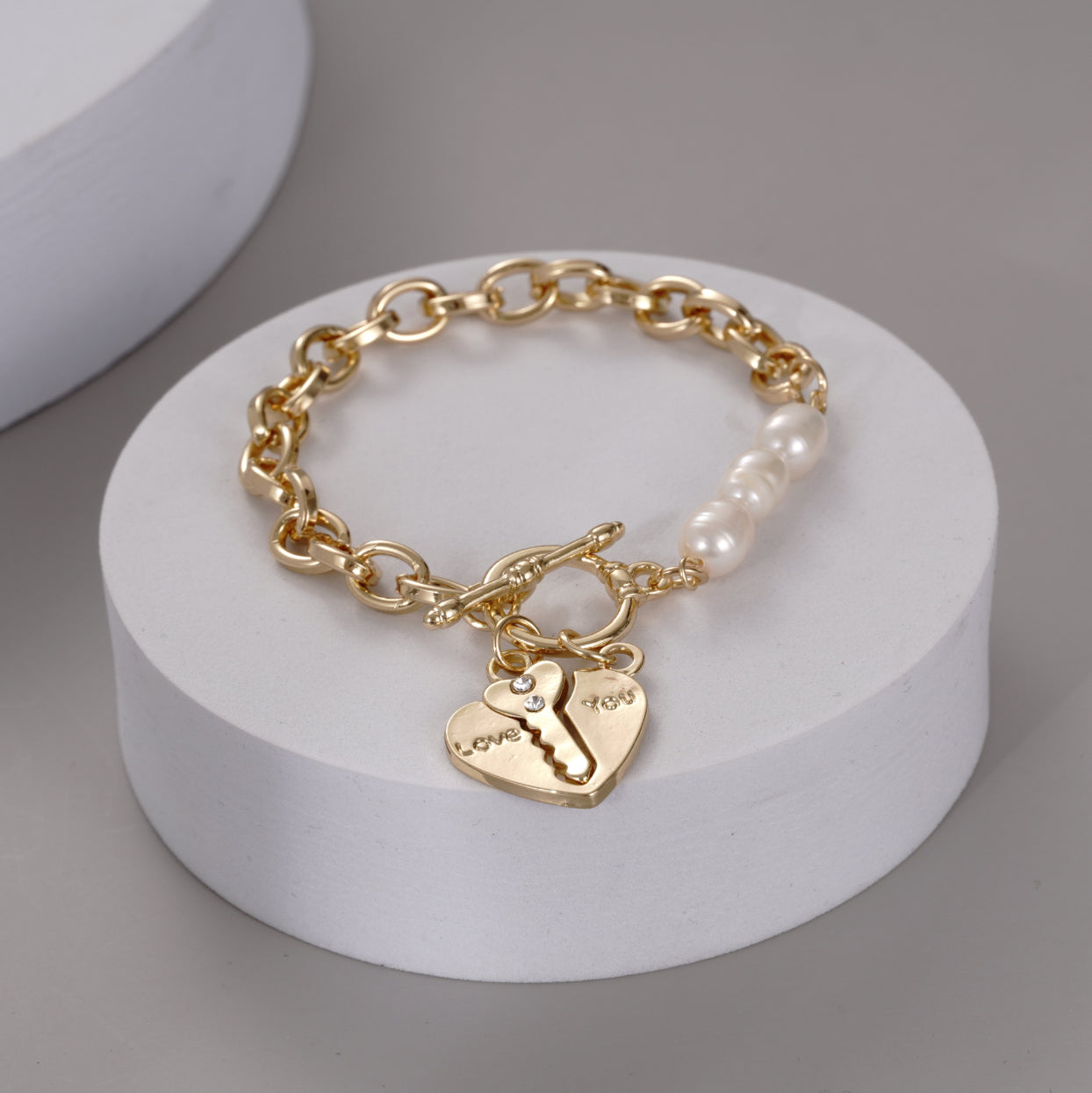 Key To My Heart Bracelet In Gold