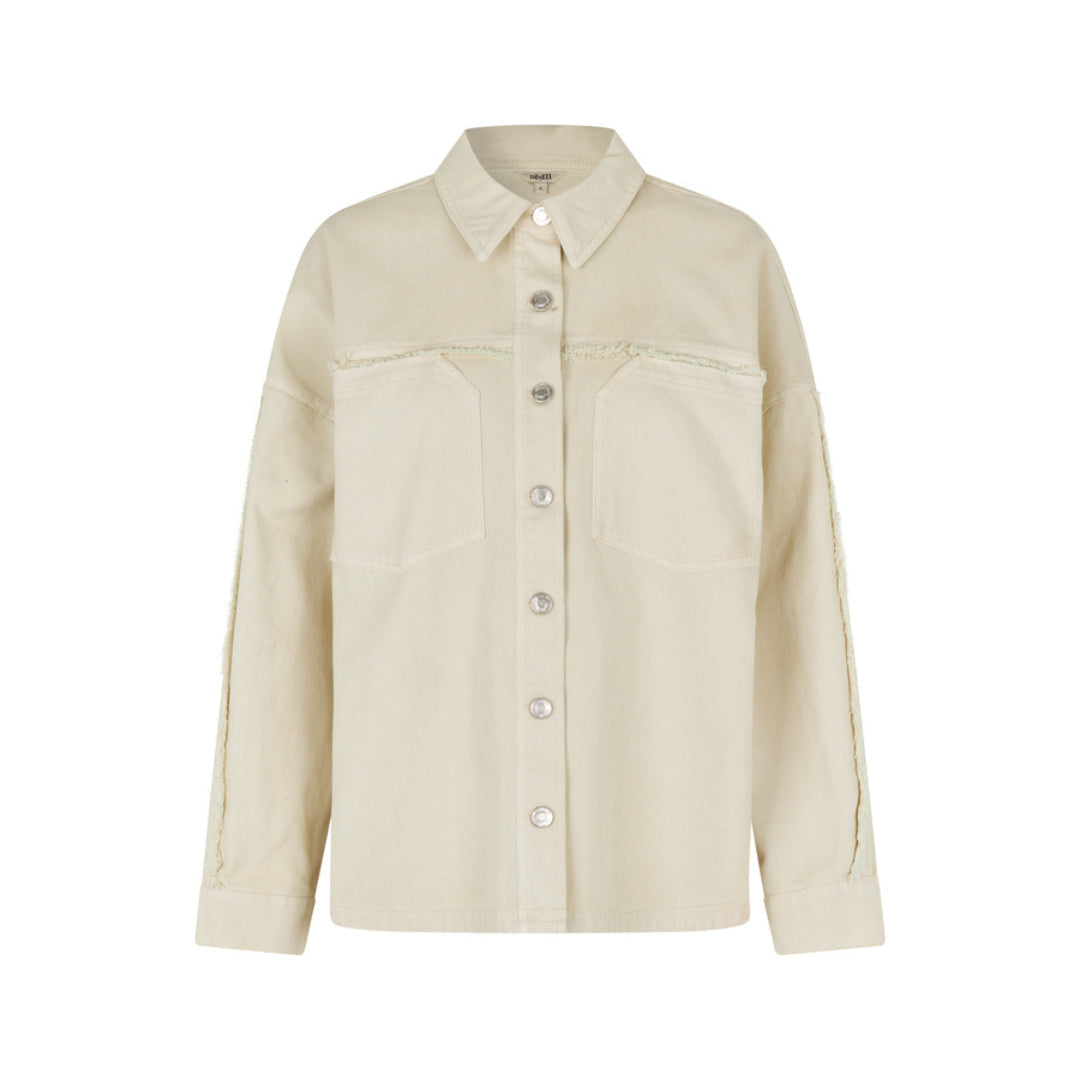 MbyM Kany Wilmana Denim Shirt Jacket in Oyster