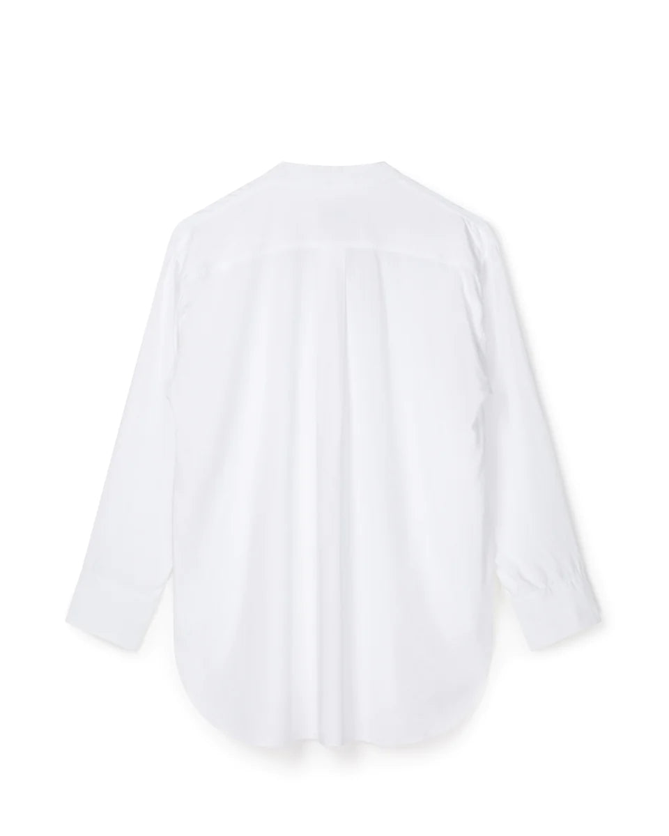 Chalk Petra Grandad Shirt White (one size)