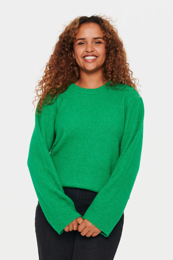 Saint Tropez Aika Sparkly Pullover in Jelly Bean Green