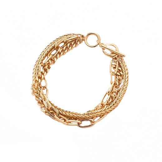 Gold Rope Multi Chain Bracelet