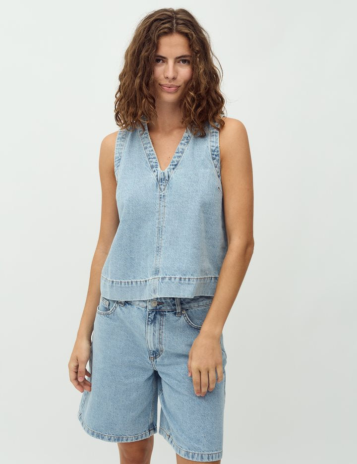 MbyM May Louisana Sleeveless Shirt in Vintage Wash