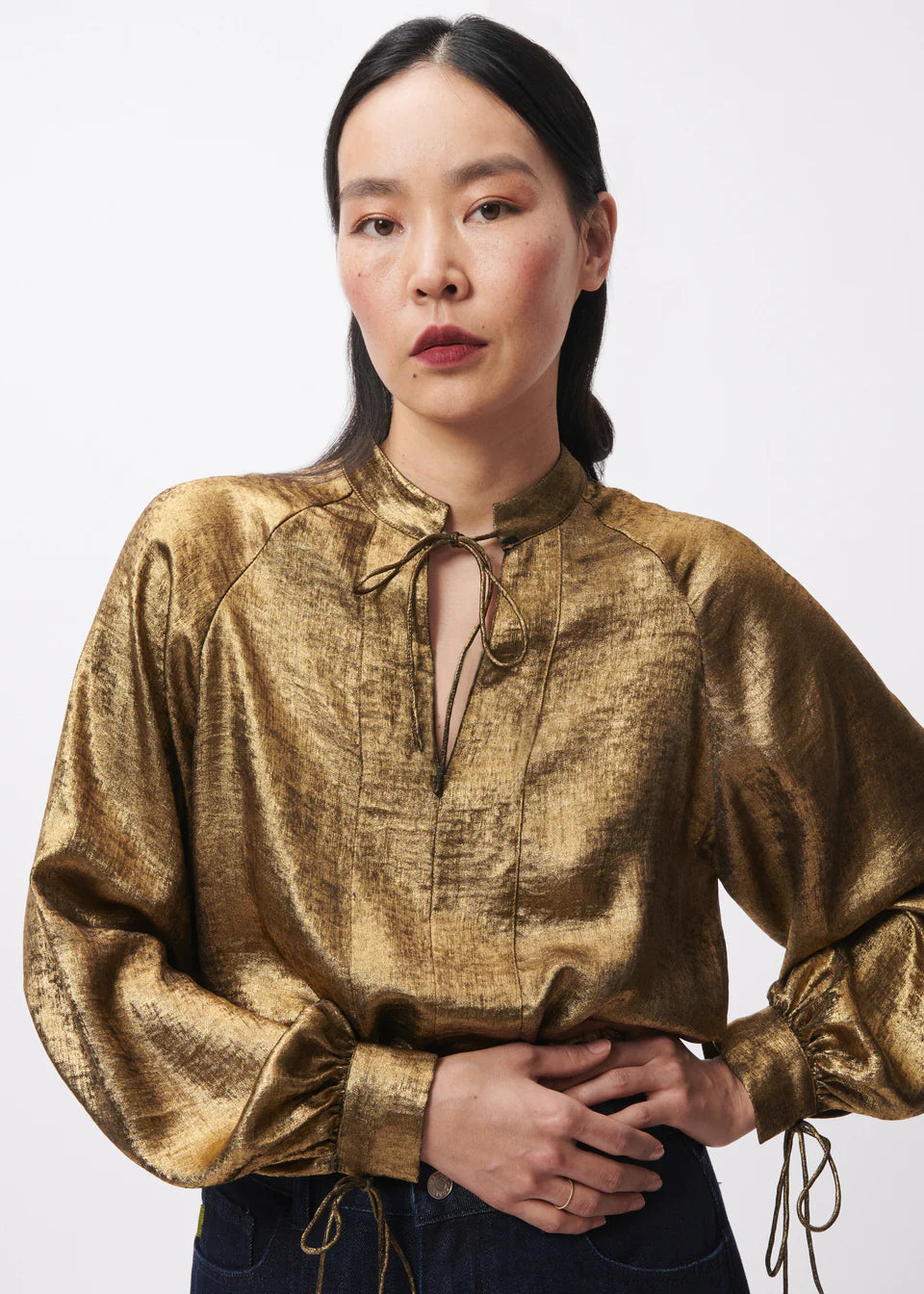 FRNCH Andrija Blouse Antique Gold