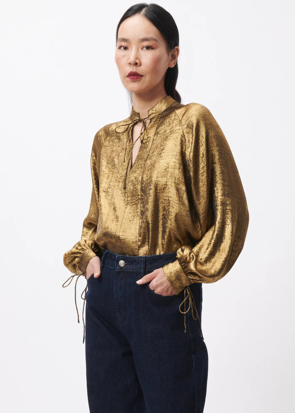 FRNCH Andrija Blouse Antique Gold