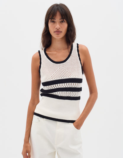 InWear Yancy Knitted Striped Tank Top IW Top