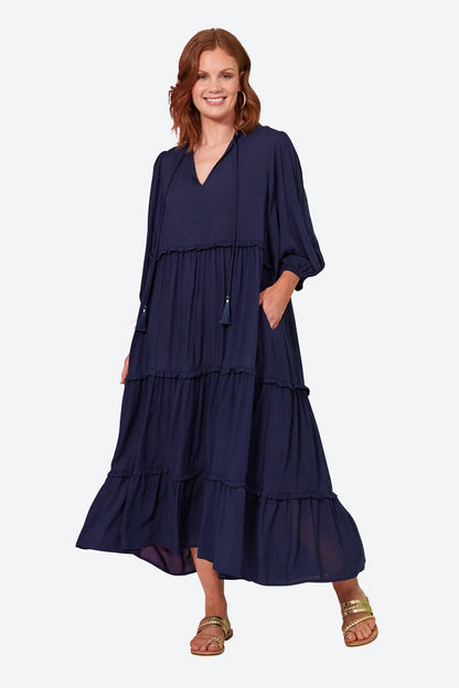 Eb&amp;ive Esprit Tiered Dress In Sapphire