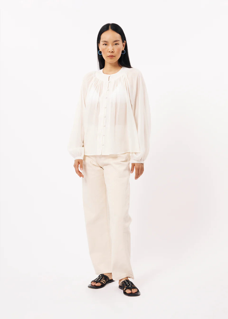 FRNCH Philipine Blouse In Creme