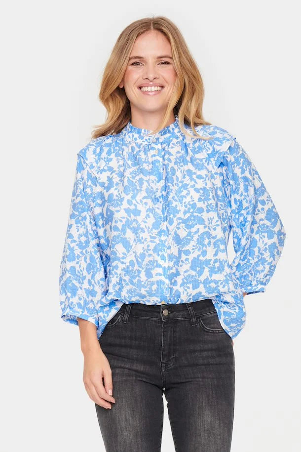 Saint Tropez Daphne Shirt In Ultramarine Porce