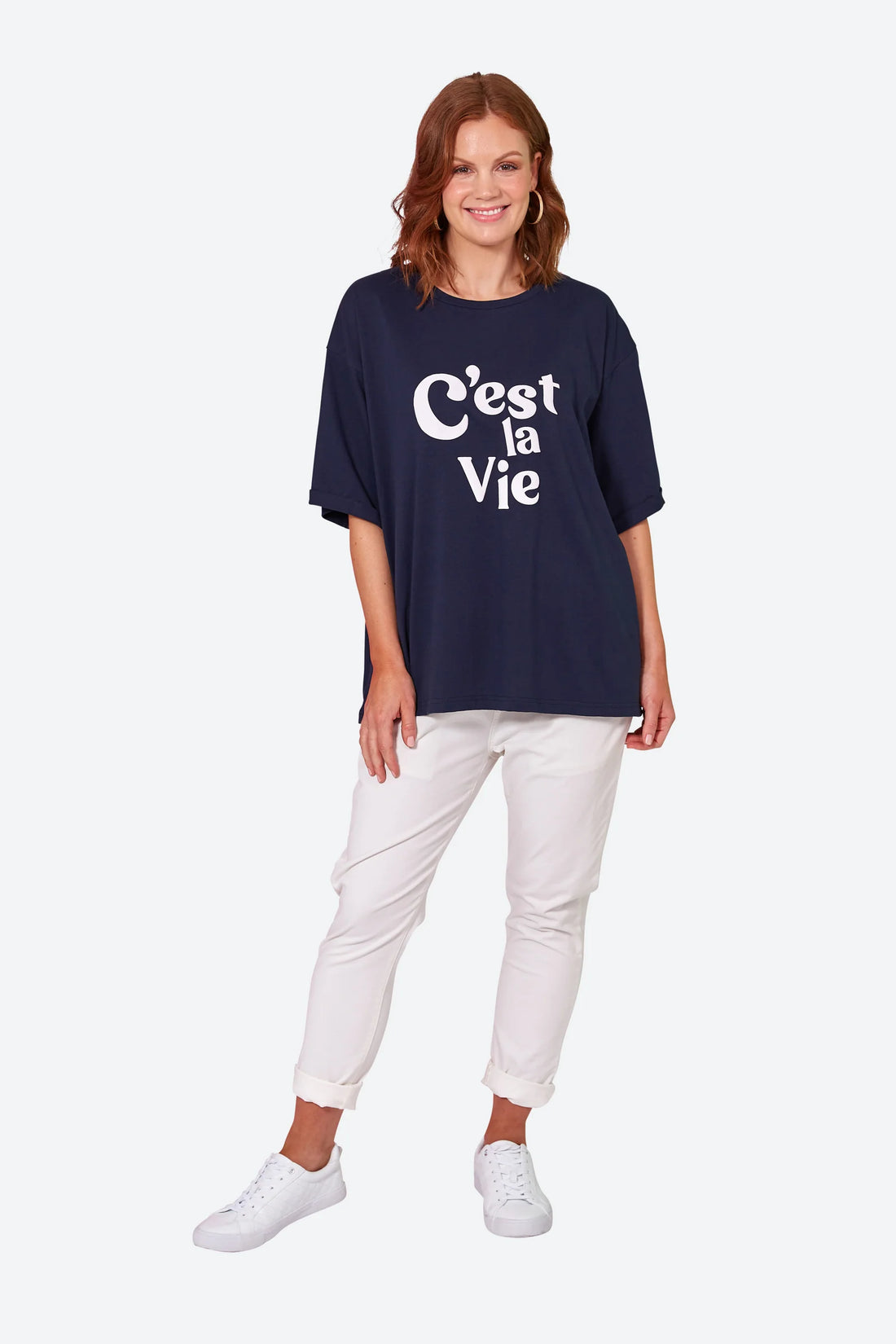 Eb&amp;Ive C’est La Vie T-shirt In Sapphire