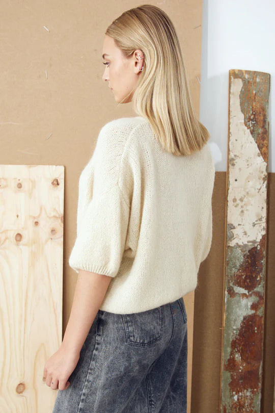 Johanna Knit Cardigan In Sand