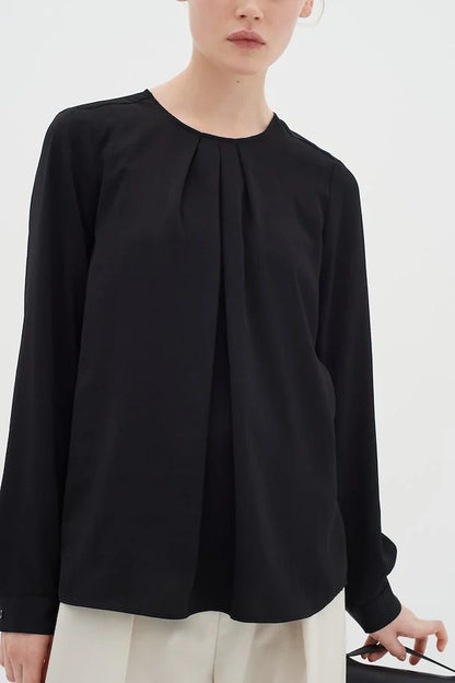 InWear Dota Pleat Blouse In Black