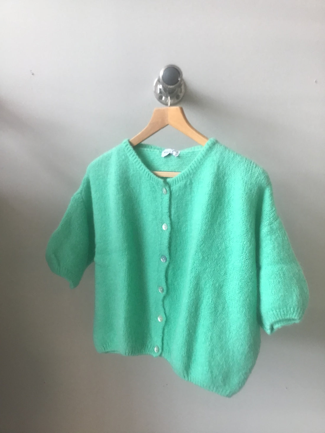Tilly Mohair Cardigan in Sea Green (ONE SIZE)