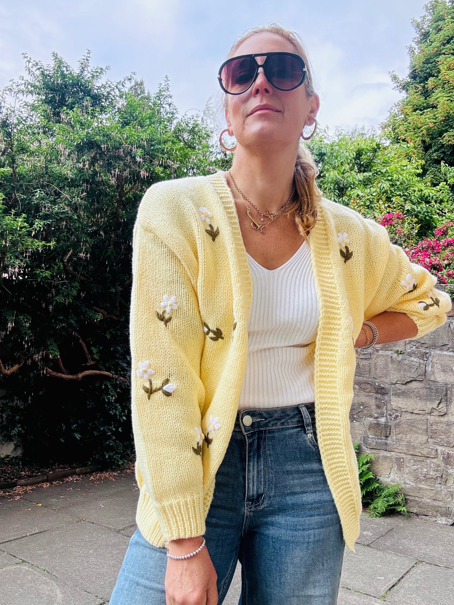 Flower Embroidered Cardigan