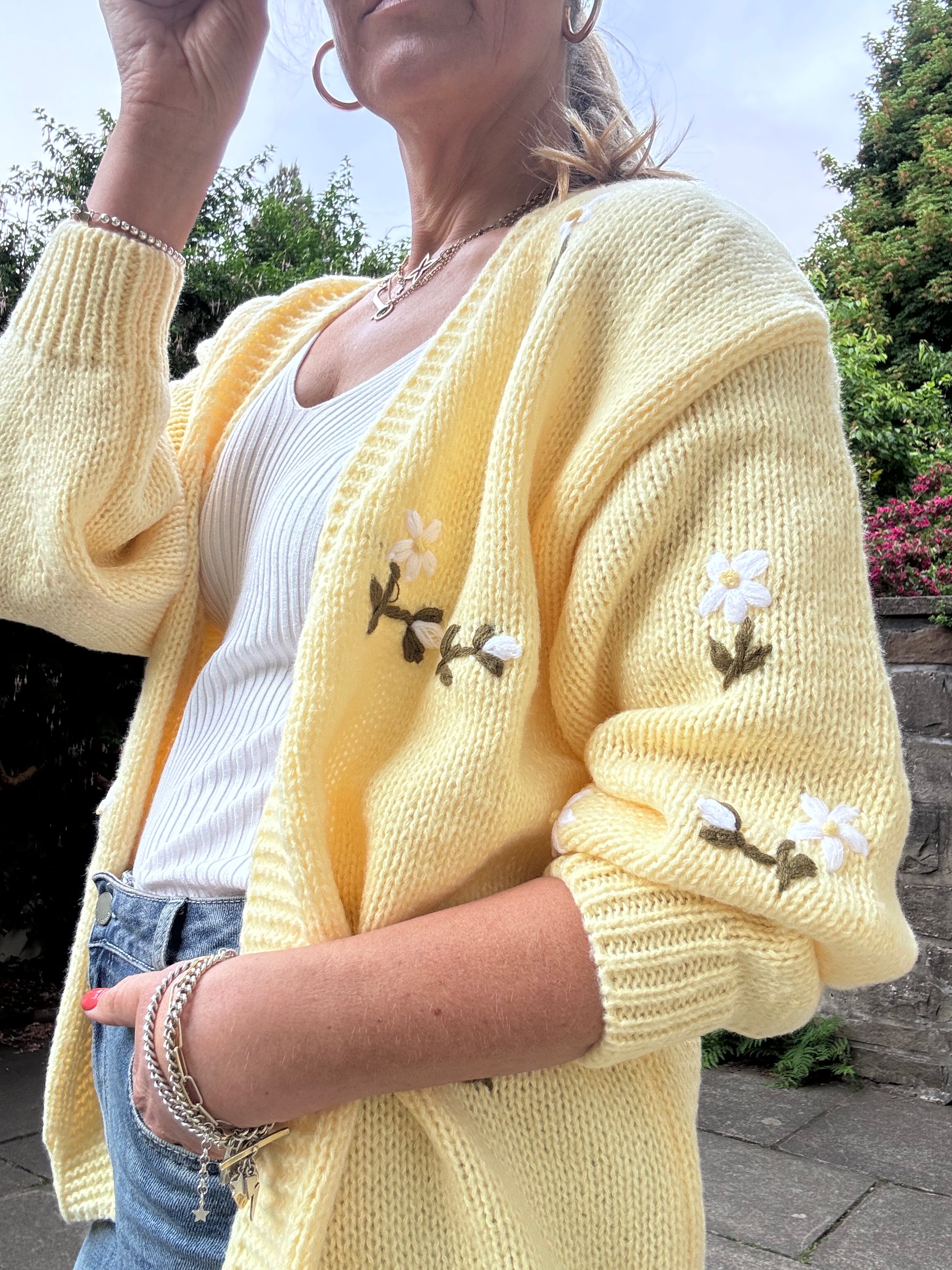 Flower Embroidered Cardigan