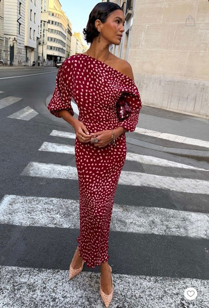 Never Fully Dressed Burgundy Deer Tilly Dress