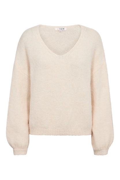 A-View Inge V-neck Knit - Off White