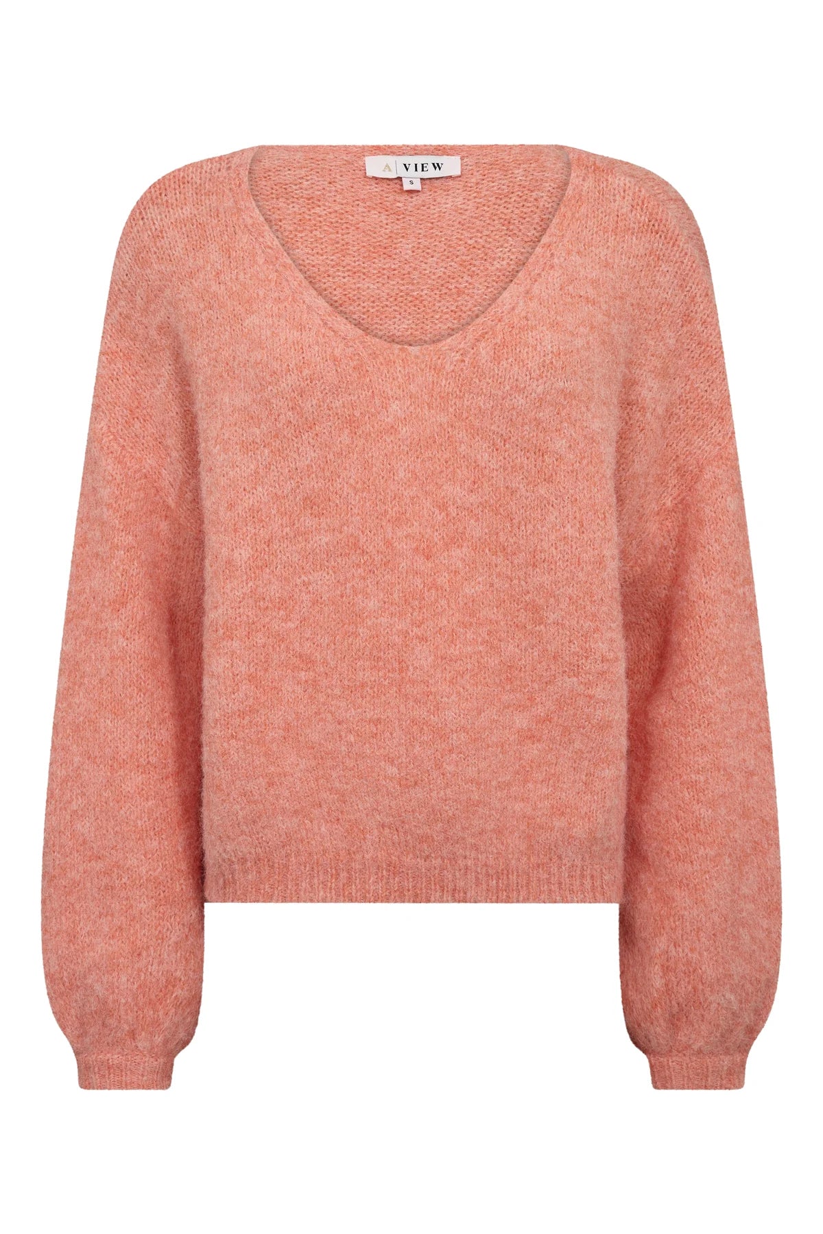 A-View Inge V-neck Knit - Orange