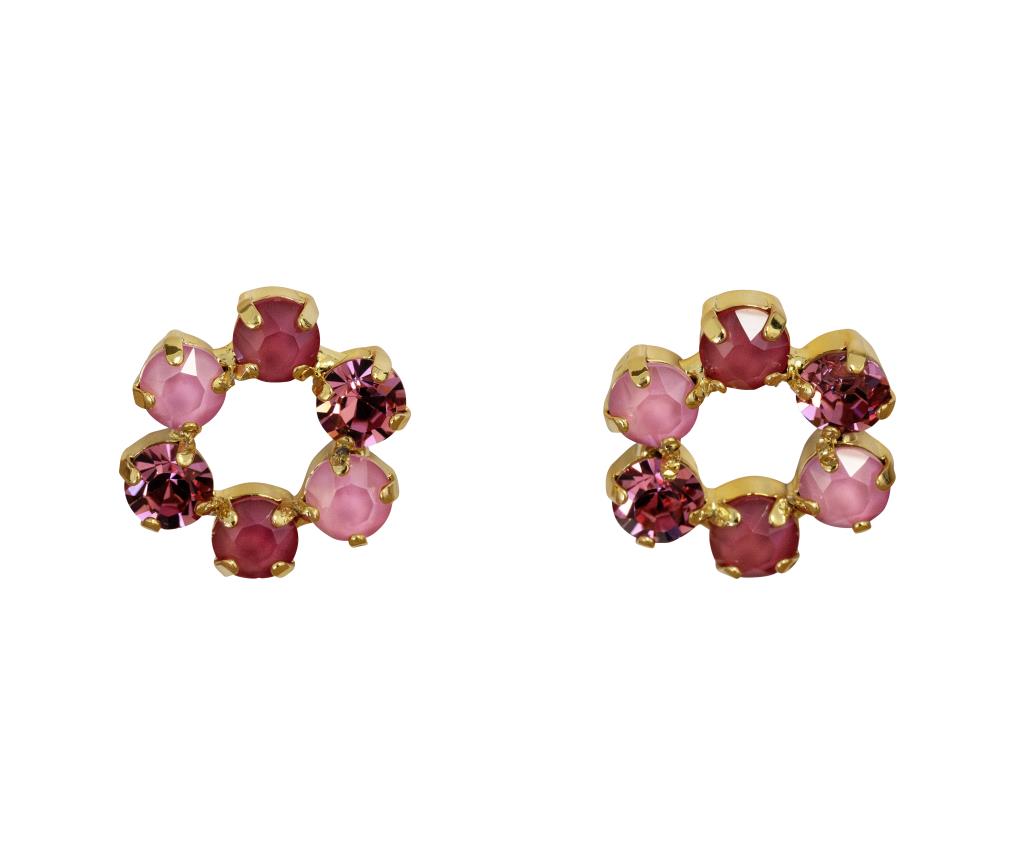 Tilda Gem Flower Hoop in Pink &amp; Gold